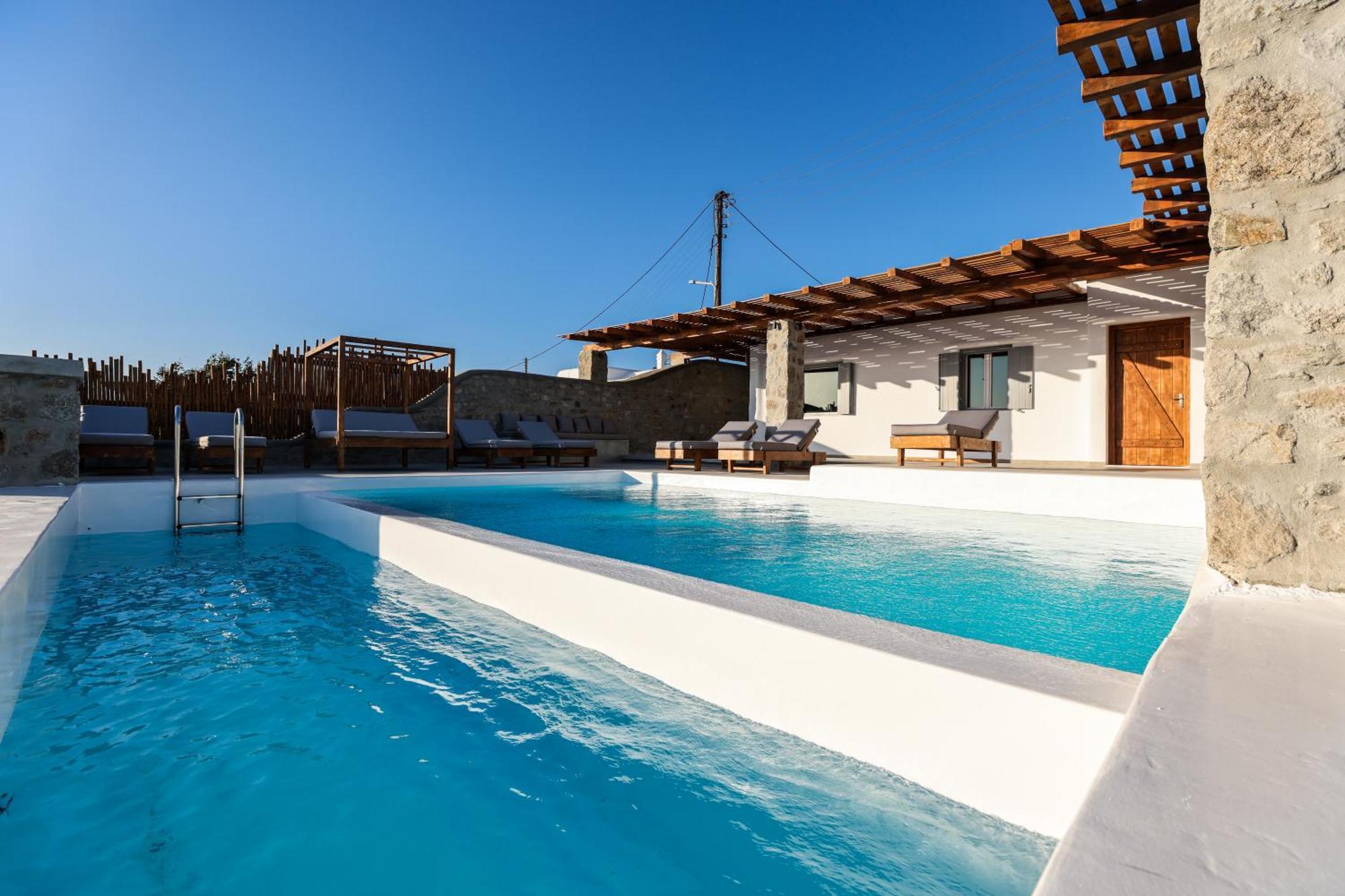 The George Villas With Private Pool, Close To Mykonos Town - Chora Exteriör bild