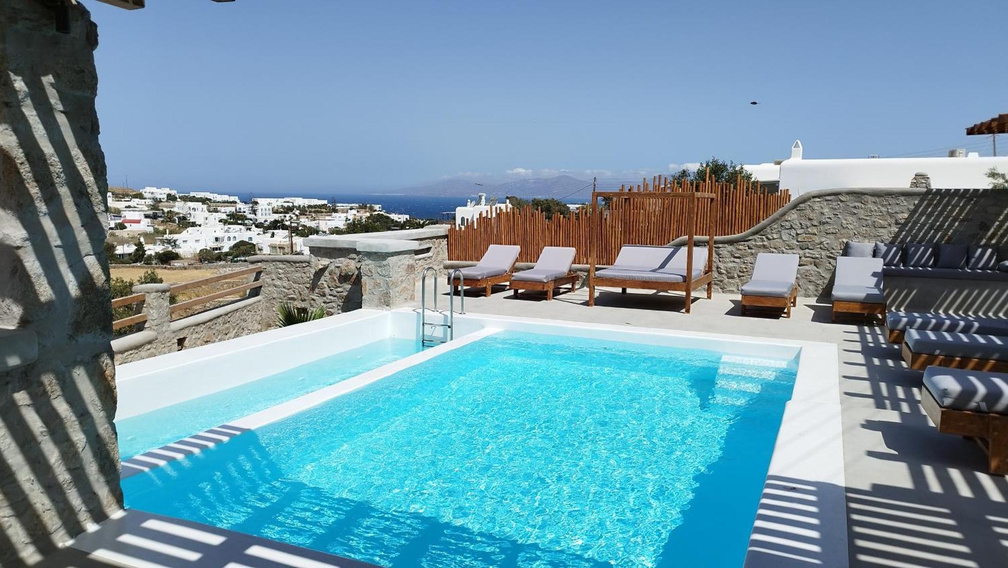 The George Villas With Private Pool, Close To Mykonos Town - Chora Exteriör bild