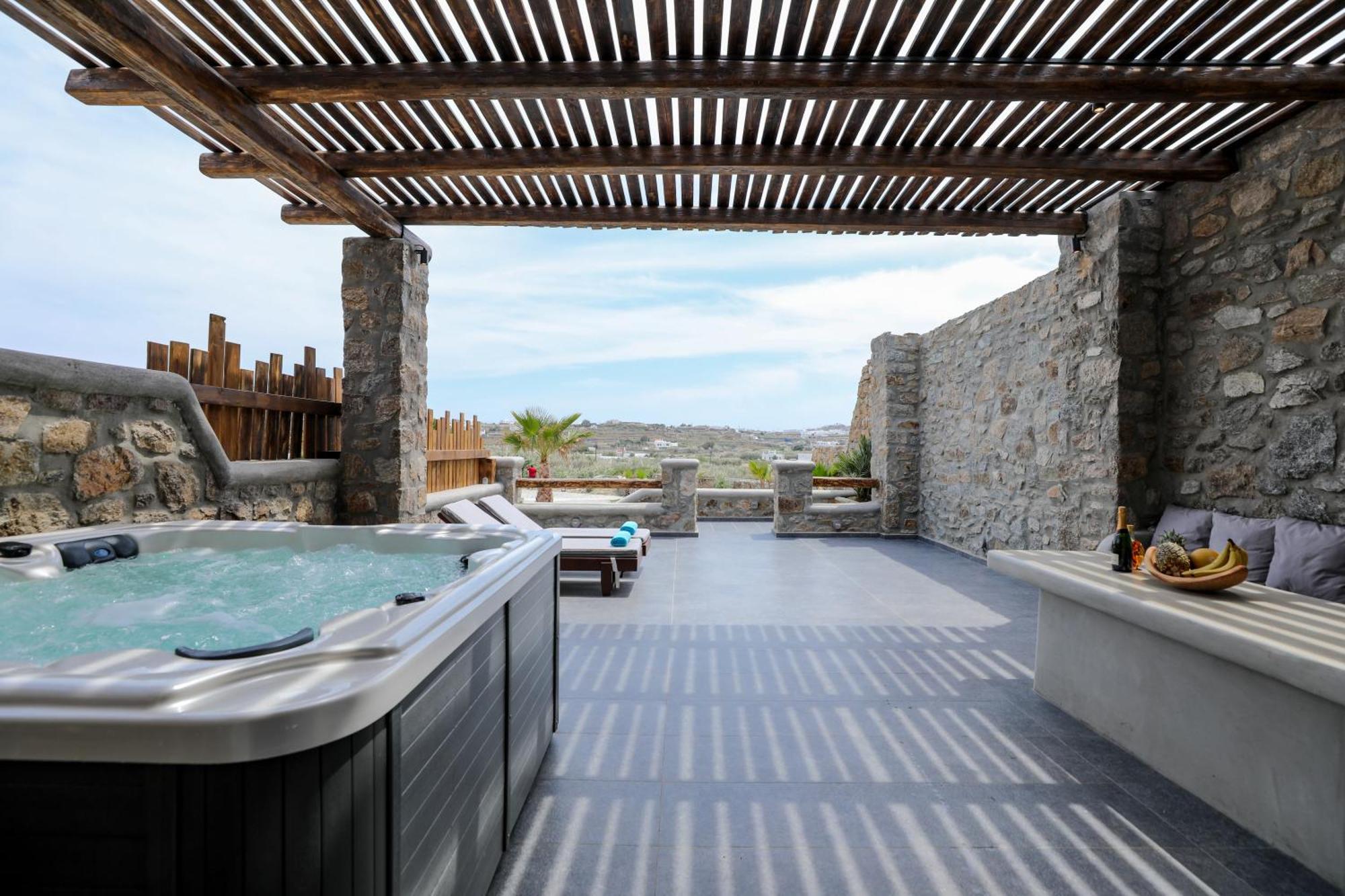 The George Villas With Private Pool, Close To Mykonos Town - Chora Exteriör bild