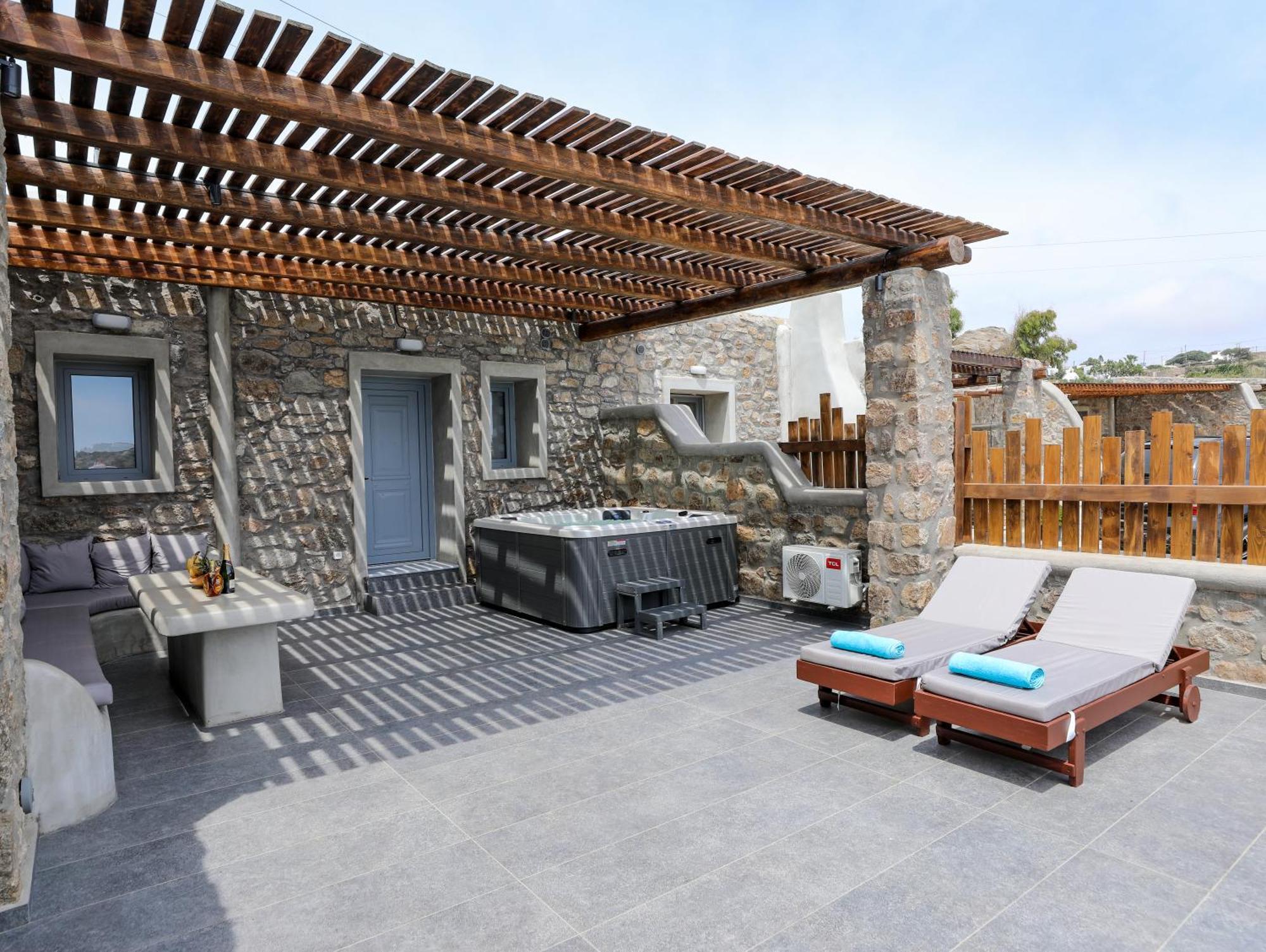 The George Villas With Private Pool, Close To Mykonos Town - Chora Exteriör bild