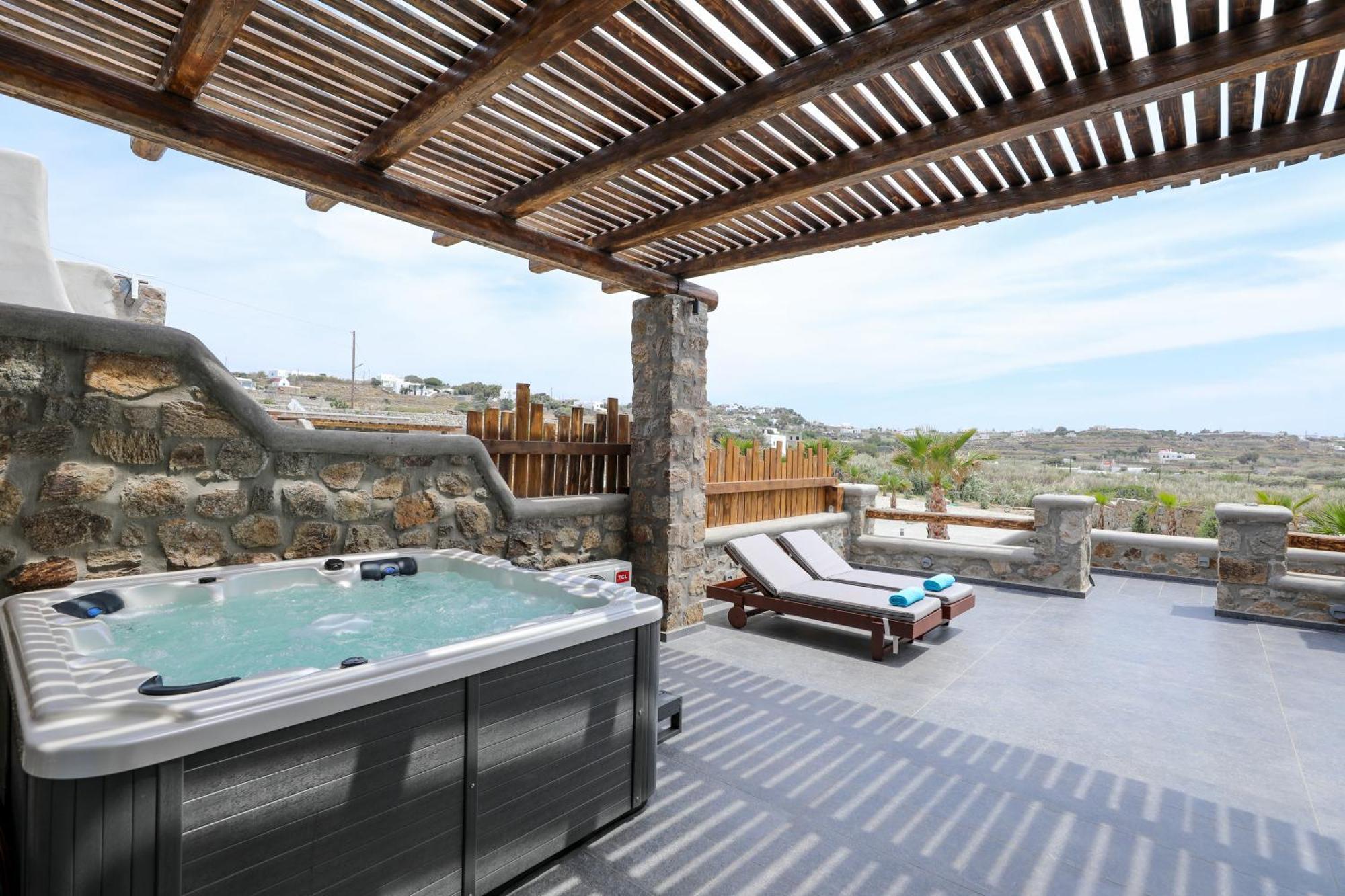 The George Villas With Private Pool, Close To Mykonos Town - Chora Exteriör bild