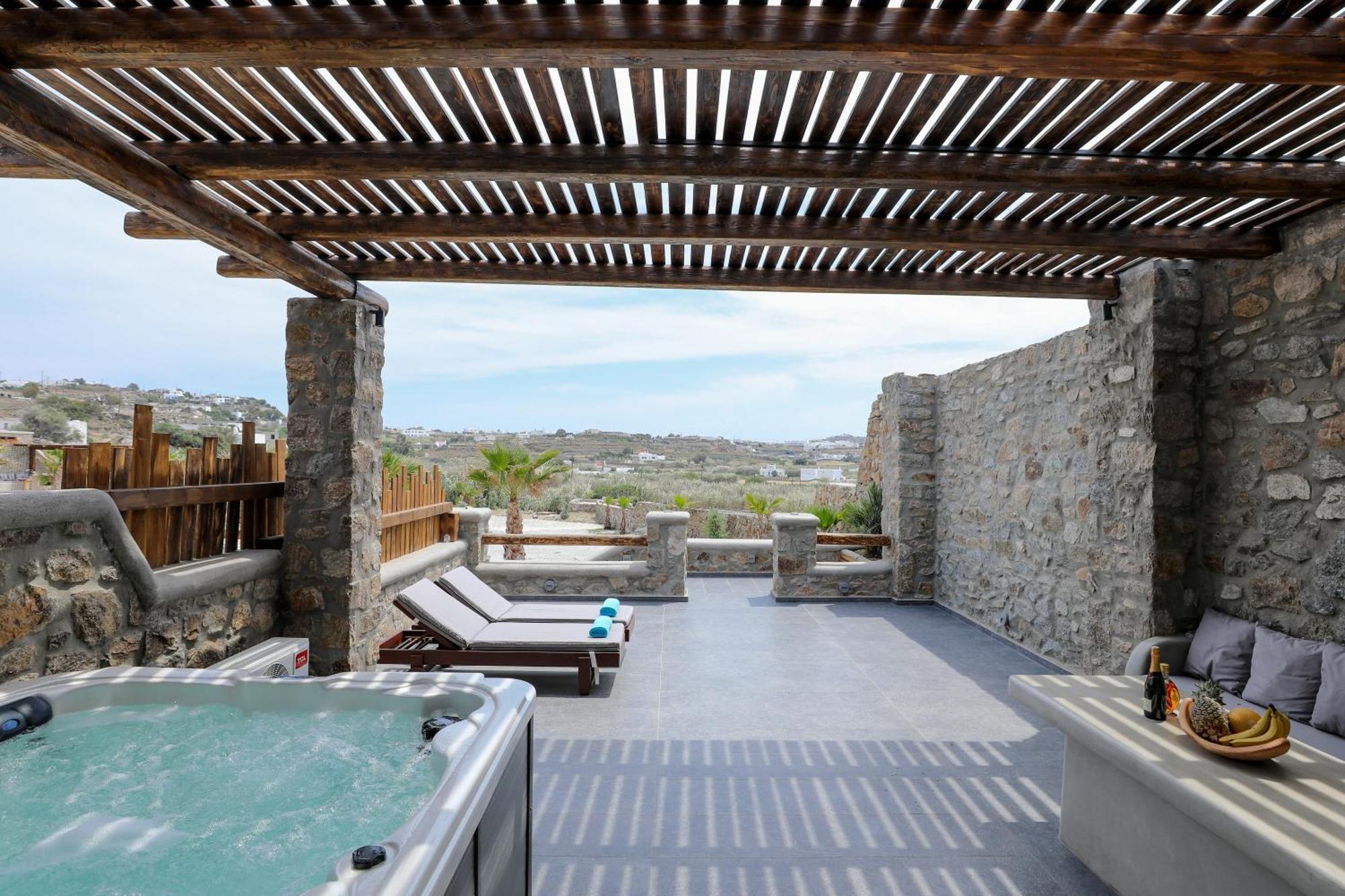 The George Villas With Private Pool, Close To Mykonos Town - Chora Exteriör bild